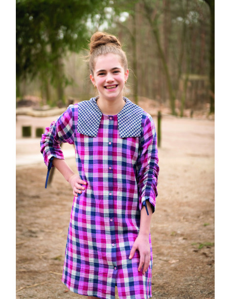 Double gaze, double face, grands carreaux / petits carreaux