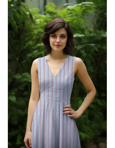 Coton jacquard, rayures et cœurs