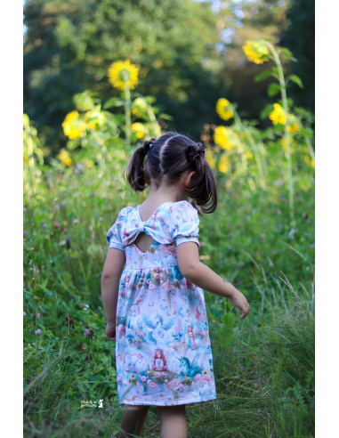 Jersey de coton, impression digitale, licornes