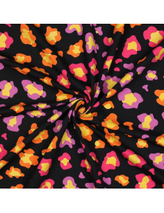 Jersey de coton, léopard coloré, pailleté 2