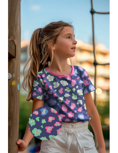 Jersey de coton, léopard coloré, pailleté