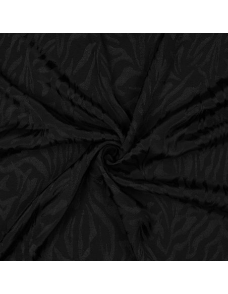 Tissu, Jacquard Zèbre Élégant, Noir, Laize 140 cm, 100% Viscose 130g/m²