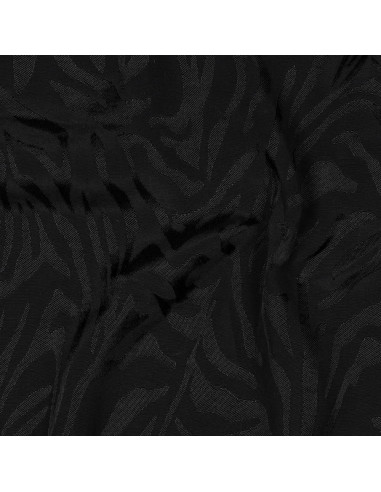 Tissu, Jacquard Zèbre Élégant, Noir, Laize 140 cm, 100% Viscose 130g/m²