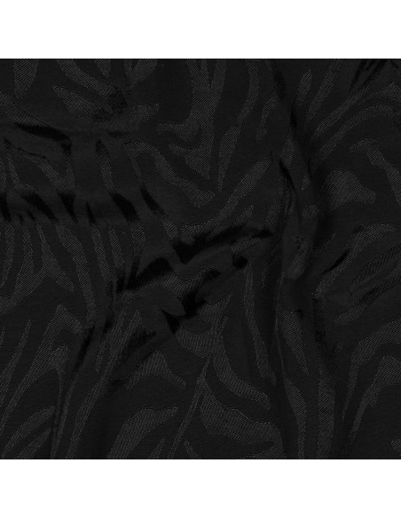 Tissu, Jacquard Zèbre Élégant, Noir, Laize 140 cm, 100% Viscose 130g/m²
