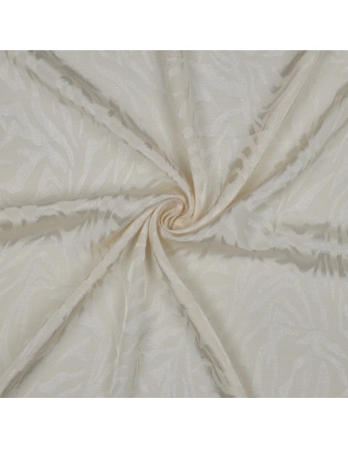 Tissu, Jacquard Zèbre, Crème, Laize 140 cm, 100% Viscose 130g/m²