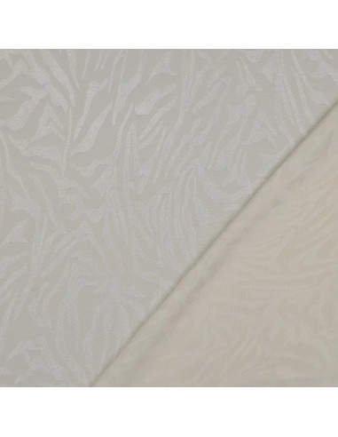 Tissu, Jacquard Zèbre, Crème, Laize 140 cm, 100% Viscose 130g/m²