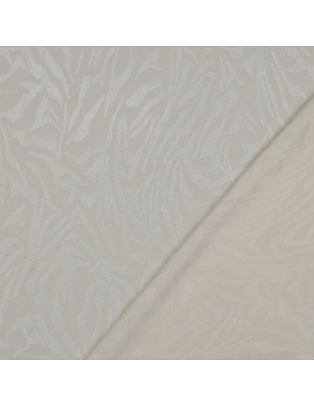 Tissu, Jacquard Zèbre, Crème, Laize 140 cm, 100% Viscose 130g/m²
