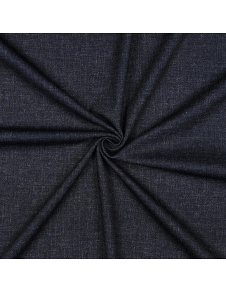 Tissu, Jersey Épais Aspect Denim, Bleu Denim Chiné, Laize 150 cm, Viscose Polyester Spandex Oeko-Tex