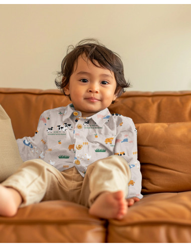 Popeline de coton, La Vie à la Ferme