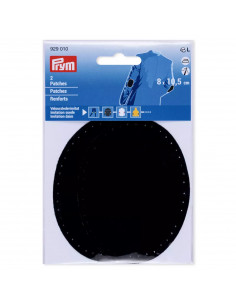 Renforts imitation daim, thermocollant, 8 x 10,5 cm, noir