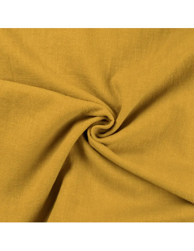 Lin lavé, jaune moutarde