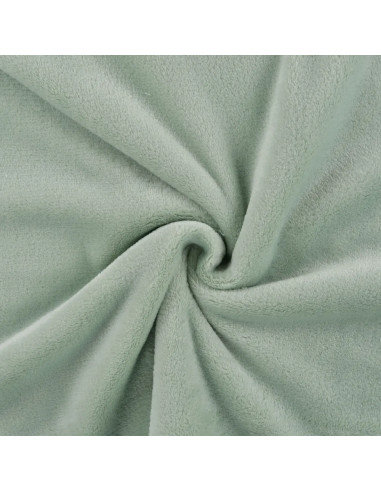 Tissu, Polaire Doudou, Vert Menthe Clair, Laize 150 cm, 100% Polyester 290g/m²