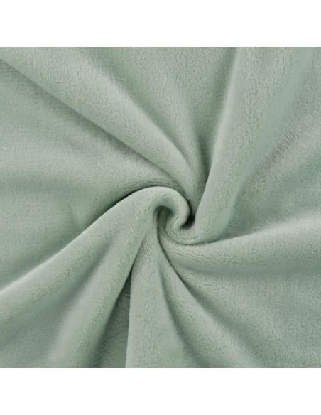 Tissu, Polaire Doudou, Vert Menthe Clair, Laize 150 cm, 100% Polyester 290g/m²