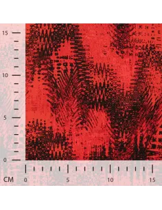 Tissu, Satin Viscose Zigzag, Rouge, Laize 150 cm, 100% Viscose 170g/m² 2