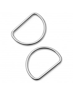Anneaux demi ronds, 40mm, argent 2