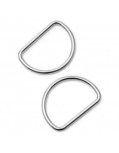 Anneaux demi ronds, 40mm, argent
