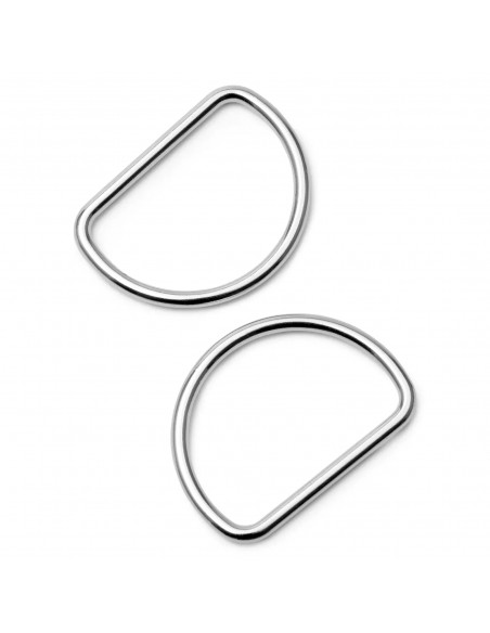 Anneaux demi ronds, 40mm, argent