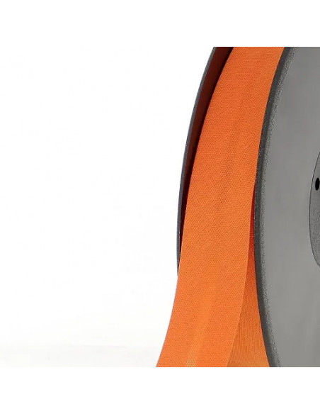 Biais tout textile, polycoton, 40mm, orange