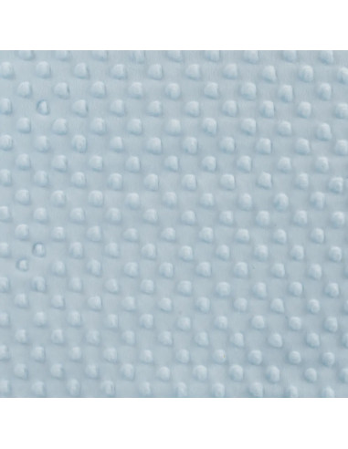 Tissu, Polaire Minky à Pois Relief, Bleu Ciel, Laize 150 cm, 100% Polyester 250g/m²