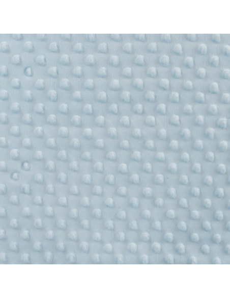 Tissu, Polaire Minky à Pois Relief, Bleu Ciel, Laize 150 cm, 100% Polyester 250g/m²