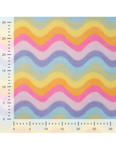 Tissu, Polaire Doudou Zigzag, Multicolores, Laize 150 cm, 100% Polyester 260g/m²