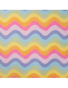 Tissu, Polaire Doudou Zigzag, Multicolores, Laize 150 cm, 100% Polyester 260g/m²