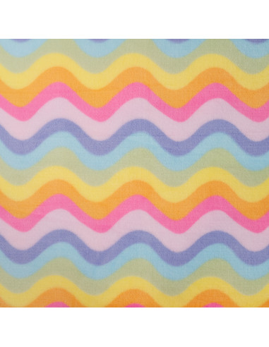 Tissu, Polaire Doudou Zigzag, Multicolores, Laize 150 cm, 100% Polyester 260g/m²