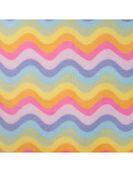 Tissu, Polaire Doudou Zigzag, Multicolores, Laize 150 cm, 100% Polyester 260g/m²