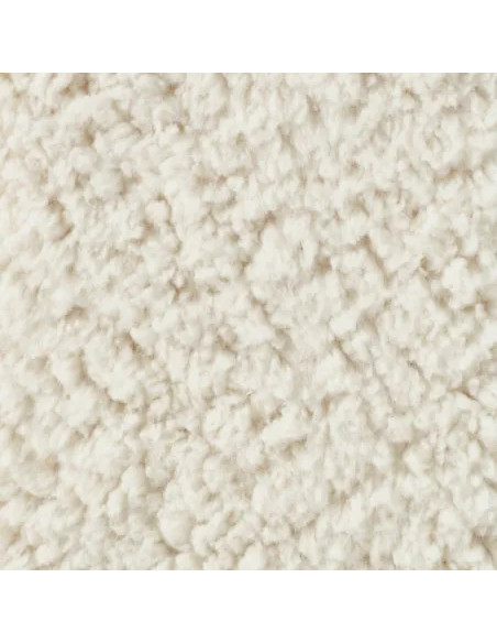 Tissu, Lainage Mouton Bouclé, Écru, Laize 150 cm, 100% Polyester 260g/m²