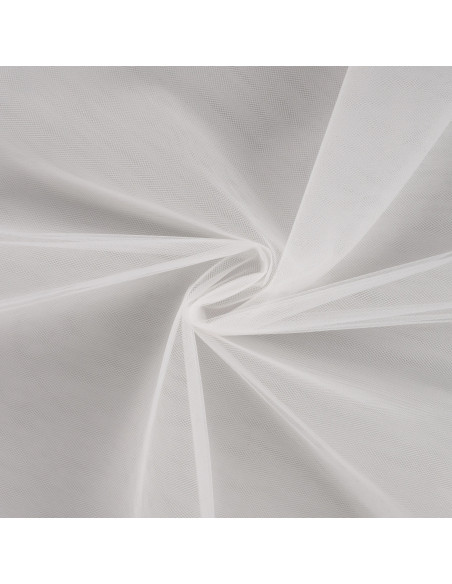 Tissu, Tulle Souple "Voile de Mariée", Blanc Pur, Laize 150 cm, Polyamide 10g/m²