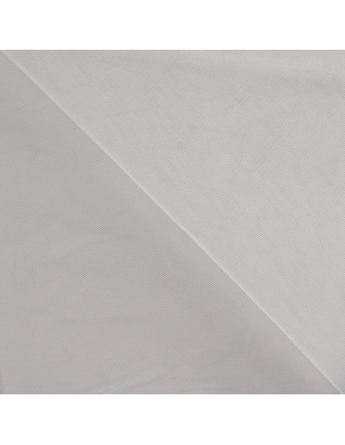 Tissu, Tulle Souple "Voile de Mariée", Blanc Pur, Laize 150 cm, Polyamide 10g/m²
