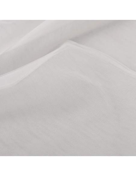 Tissu, Tulle Souple "Voile de Mariée", Blanc Pur, Laize 150 cm, Polyamide 10g/m²