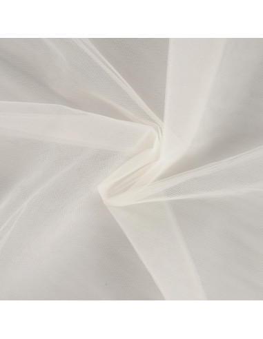 Tissu, Tulle Souple Uni, Écru Naturel, Laize 150 cm, Polyamide 10g/m²