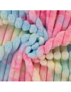 Tissu, Polaire Tie & Dye, Rainbow, Laize 145 cm, 100% Polyester 330g/m² 2
