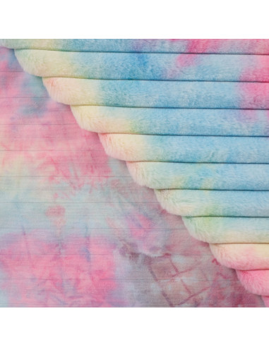 Tissu, Polaire Tie & Dye, Rainbow, Laize 145 cm, 100% Polyester 330g/m²