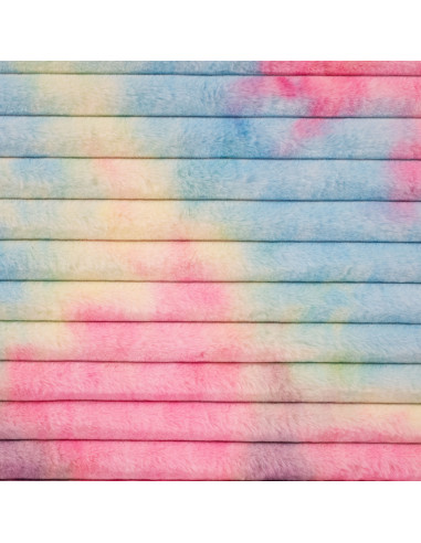 Tissu, Polaire Tie & Dye, Rainbow, Laize 145 cm, 100% Polyester 330g/m²