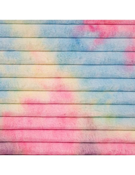 Tissu, Polaire Tie & Dye, Rainbow, Laize 145 cm, 100% Polyester 330g/m²
