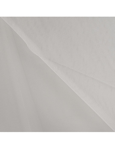 Tissu, Tulle Rigide Uni, Blanc Pur, Laize 145 cm, Polyamide 18g/m²