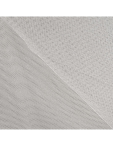 Tissu, Tulle Rigide Uni, Blanc Pur, Laize 145 cm, Polyamide 18g/m²