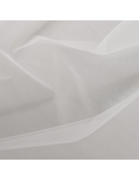 Tissu, Tulle Rigide Uni, Blanc Pur, Laize 145 cm, Polyamide 18g/m²