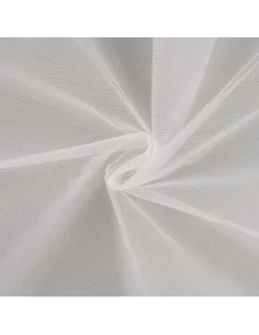 Tissu, Tulle Rigide Uni, Blanc Pur, Laize 145 cm, Polyamide 18g/m²