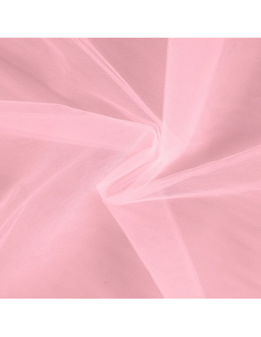 Tissu, Tulle Rigide Uni, Rose Vif, Laize 145 cm, Polyamide 18g/m²