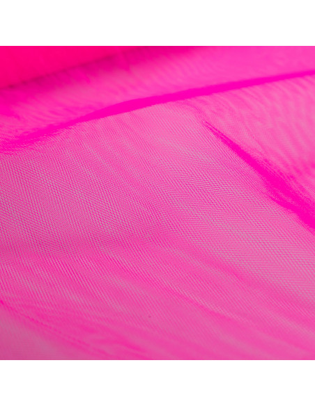 Tissu, Tulle Rigide Uni, Rose Fuchsia Intense, Laize 145 cm, Polyamide 18g/m²