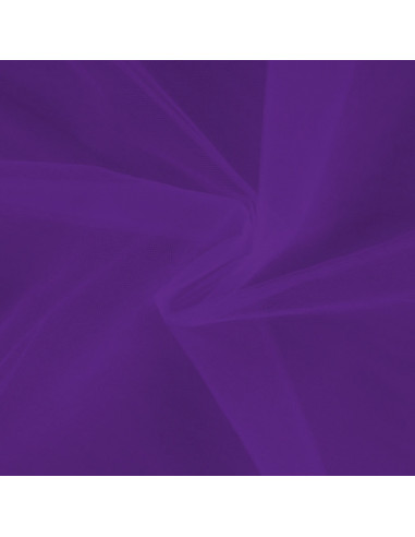 Tissu, Tulle Rigide Uni, Violet Profond, Laize 145 cm, Polyamide 18g/m²