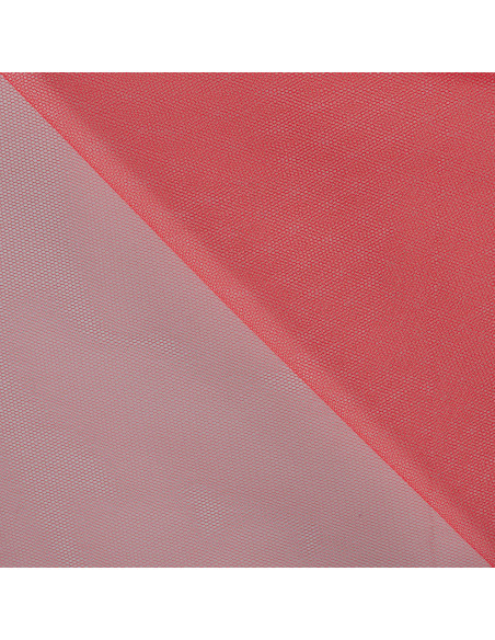 Tissu, Tulle Rigide Uni, Rouge Classique, Laize 145 cm, Polyamide 18g/m²