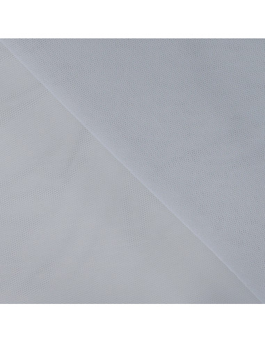 Tissu, Tulle Rigide Uni, Gris Moyen, Laize 145 cm, Polyamide 18g/m²