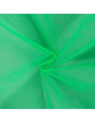 Tissu, Tulle Rigide Uni, Vert Fluo Intense, Laize 145 cm, Polyamide 18g/m²