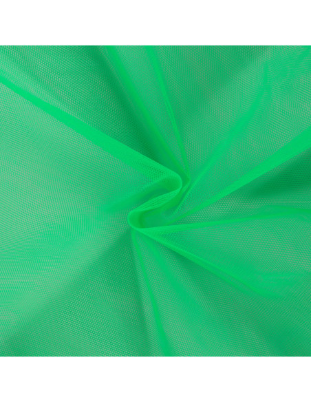 Tissu, Tulle Rigide Uni, Vert Fluo Intense, Laize 145 cm, Polyamide 18g/m²