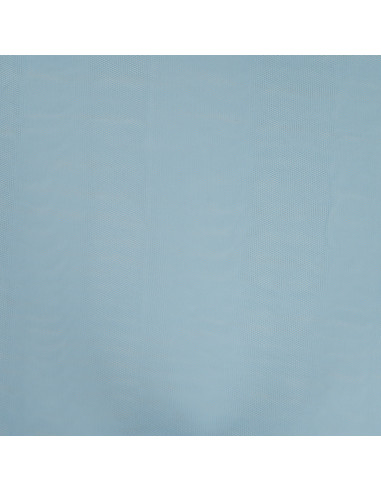 Tissu, Tulle Rigide Uni, Bleu Lagune Lumineux, Laize 145 cm, Polyamide 18g/m²