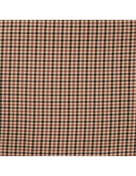Tissu, Jacquard Carreaux Double Face, Beige et Brun, Laize 140 cm, Polyester, Rayonne et Élasthanne 350g/m²